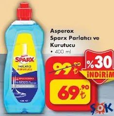 ASPEROX SPARX BULAŞIK MAKİNESİ PARLATICI VE KURUTUCU 400 ML